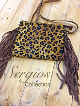 Load image into Gallery viewer, Cheetah print on cowhide Crossbody