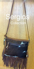 Load image into Gallery viewer, Cowhide Crossbody with Fringe