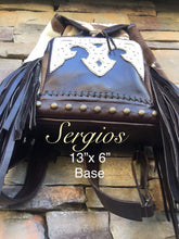 Load image into Gallery viewer, Swarovski Crystal Studded Cowhide Backpack (Brown)