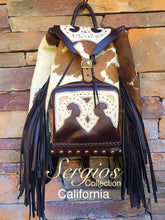 Load image into Gallery viewer, Swarovski Crystal Studded Cowhide Backpack (Brown)