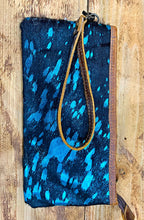 Load image into Gallery viewer, Acid wash Cowhide Wristlet