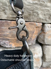 Load image into Gallery viewer, Cowhide hair on large tote bag