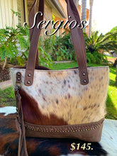 Load image into Gallery viewer, Sergios Small cowhide tote