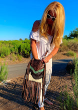 Load image into Gallery viewer, Embossed and cowhide leather crossbody/Hipster bag