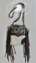 Load image into Gallery viewer, Embossed leather & cowhide crossbody/Hipster