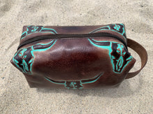 Load image into Gallery viewer, Longhorn Embossed Toiletry/ Travel bag