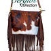 Load image into Gallery viewer, Sergios Hair on cowhide Crossbody made with tricolor brindle cowhide