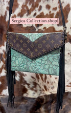 Load image into Gallery viewer, Giselle is a gorgeous Envelope Crossbody style Turquoise Rose