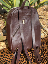 Load image into Gallery viewer, Tricolor brindle cowhide backpack