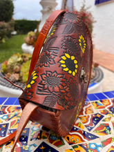 Load image into Gallery viewer, Handmade.hand painted ,heart shape crossbody bag