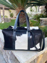 Load image into Gallery viewer, Cowhide sports travel duffel bag