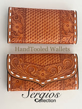 Load image into Gallery viewer, Hand tooled leather wallets