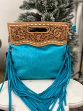 Load image into Gallery viewer, TOURQUOISE cowhide leather satchel