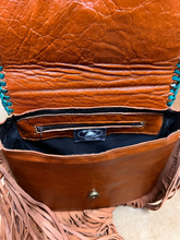 Load image into Gallery viewer, Sergios Santa Inez style leopard and turquoise crossbody