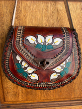 Load image into Gallery viewer, Crossbody handmade, hand tooled, hand painted