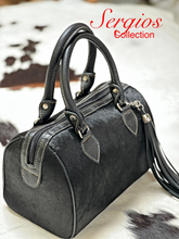 Load image into Gallery viewer, This classic style is done entirely in cowhide hair black Angus .Shiny and gorgeous “ Black Beauty “