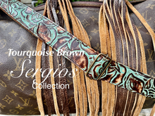 Load image into Gallery viewer, Embossed Leather Straps for purses, handbags.