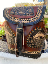 Load image into Gallery viewer, Frida Kalho collection Backpack. Handmade,Hand tooled,Hand painted.