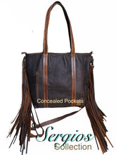 Load image into Gallery viewer, Mega Tote Golden Cheetah & Tooled Leather