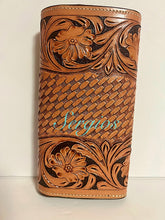 Load image into Gallery viewer, Wallet hand tooled