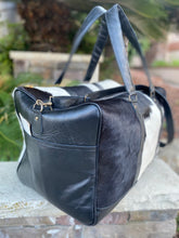 Load image into Gallery viewer, Cowhide sports travel duffel bag