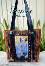 Load image into Gallery viewer, Sergios Collection design featuring Kathy Sigle art in this one of a kind limited edition tote