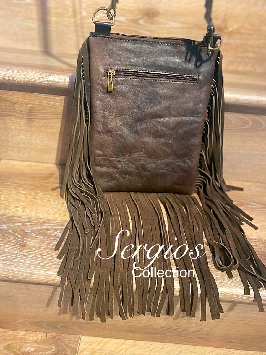 Sergios classic crossbody good Baby tiger cowhide