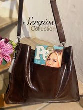 Load image into Gallery viewer, The perfect Rodeo Western tote bag in brindle cowhide