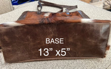 Load image into Gallery viewer, The Wyoming is Beautiful cowhide tricolor hair on tote