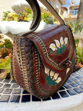 Load image into Gallery viewer, Crossbody handmade, hand tooled, hand painted