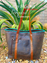 Load image into Gallery viewer, Sergios Collection design and Kathy Sigle art on this limited Mega tote
