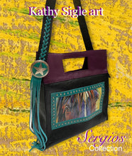 Load image into Gallery viewer, Sergios Collection featuring Kathy Sigle artist top handle and crossbody limited edition tote