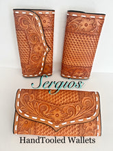 Load image into Gallery viewer, Hand tooled leather wallets