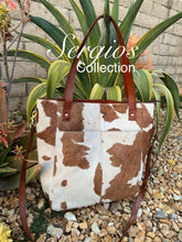 Load image into Gallery viewer, Cowhide tote Leather bag, Crossbody.