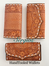 Load image into Gallery viewer, Hand tooled leather wallets