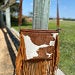Load image into Gallery viewer, Cowhide Crossbody made out of genuine leather with long 54 inches shoulder strap.
