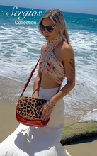 Load image into Gallery viewer, Santa Barbara Saddle bag style with leopard print cowhide