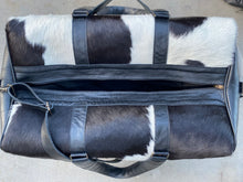 Load image into Gallery viewer, Cowhide sports travel duffel bag