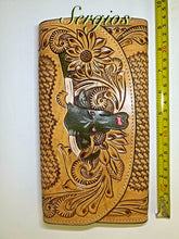 Load image into Gallery viewer, Hand Tooled leather wallet