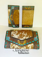 Load image into Gallery viewer, Hand Tooled leather wallet
