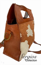 Load image into Gallery viewer, Large cowhide bucket style crossbody.