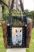 Load image into Gallery viewer, Sergios Collection design featuring Kathy Sigle art in this one of a kind limited edition tote