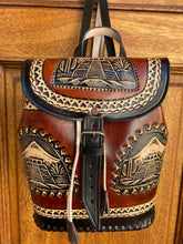 Load image into Gallery viewer, Frida Kalho collection Backpack. Handmade,Hand tooled,Hand painted.