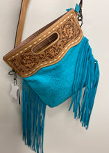 Load image into Gallery viewer, TOURQUOISE cowhide leather satchel