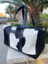 Load image into Gallery viewer, Cowhide sports travel duffel bag