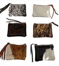 Load image into Gallery viewer, Cowhide pouches for makeup etc