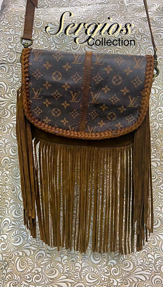 Louis Vuitton Fringed Custom Made Cross Body Bag 