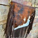 Load image into Gallery viewer, Sergios Hair on cowhide Crossbody made with tricolor brindle cowhide