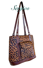 Load image into Gallery viewer, Sergios Cheetah cowhide tote .