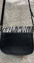 Load image into Gallery viewer, Santa Barbara Saddle bag style with zebra print cowhide